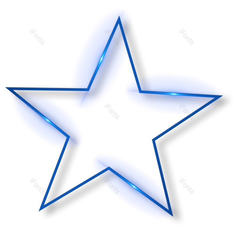 边框图片,光效元素,蓝色PNG,简约免抠素材